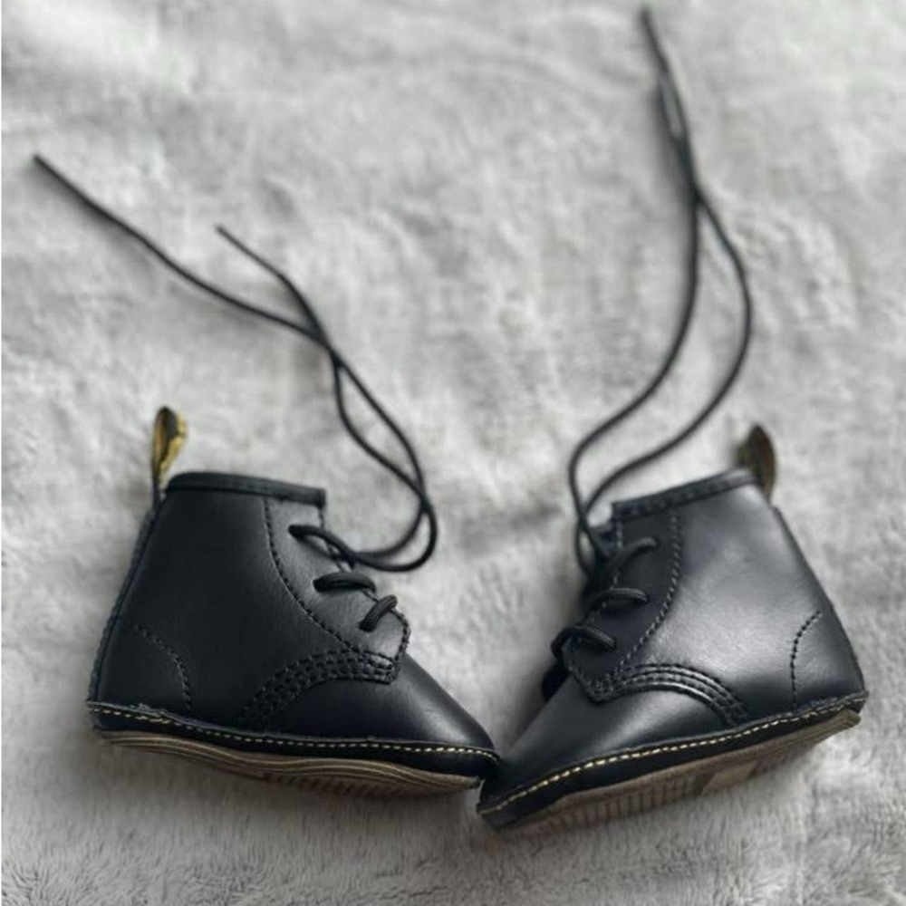 Dr. Martens Black Baby Walker Shoes